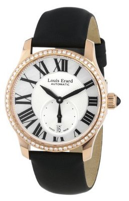 Louis Erard 92602OS01.BAS91 Emotion Automatic Rose Gold Black Satin Diamond