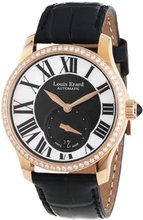 Louis Erard 92602OS02.BACS6 Emotion Automatic Rose Gold Black Alligater Leather Diamond