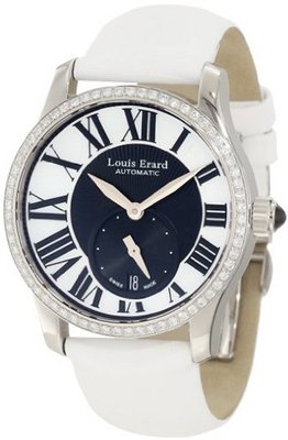 Louis Erard 92602SE02.BDS93 Emotion Automatic Sunray Dial White Satin Diamond
