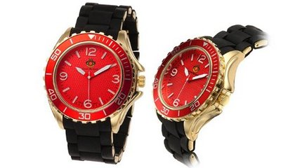 Louis Richard Silicone-Band e, Red/Gold