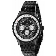 Louis XVI ARTAGNAN l'acier noir carbone diamant saphir