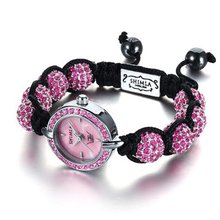 Ltd Ladies Sh 044 -Stone Set Head On A Shimla Fuchsia Stone Bracelet