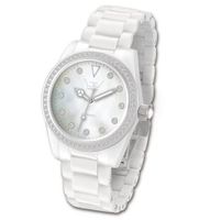 Ltd Ladies White Ceramic 020623 With A Stone Set Bezel And Indexes With White Ceramic Bracelet Limited Edition