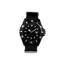 LTD LTD-031101 Unisex Black Dial And Canvas Strap