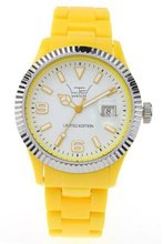 LTD LTD-051002 Unisex White Dial Yellow Strap With Ss Bezel