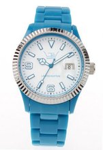 LTD LTD-071002 Unisex White Dial And Blue Strap With Ss Bezel