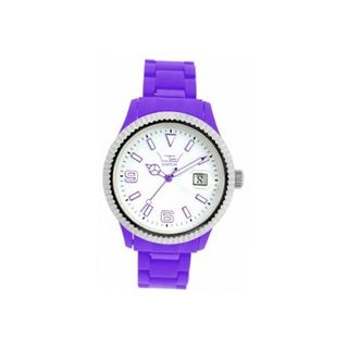 LTD LTD-111002 Unisex White Dial And Purple Strap With Ss Bezel