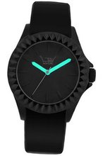 LTD LTD-290110 Unisex Limited Edition Black Dial Turquoise Hands Rubber Strap