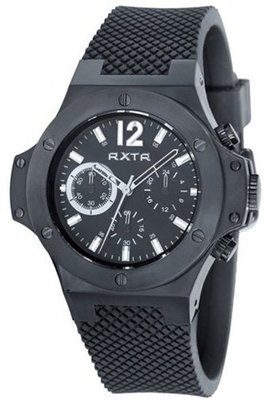 LTD RXTR Unisex Quartz with Black Dial Chronograph Display and Black Silicone Strap LTD-310201
