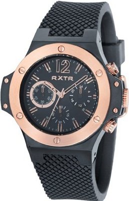 LTD RXTR Unisex Quartz with Black Dial Chronograph Display and Black Silicone Strap LTD-310203