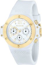 LTD RXTR Unisex Quartz with White Dial Chronograph Display and White Silicone Strap LTD-310101