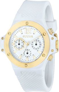 LTD RXTR Unisex Quartz with White Dial Chronograph Display and White Silicone Strap LTD-310101