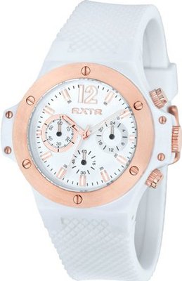 LTD RXTR Unisex Quartz with White Dial Chronograph Display and White Silicone Strap LTD-310102