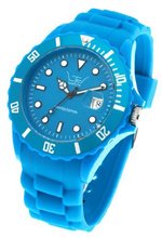LTD Unisex Limited Edition Silicon Range LTD 071302 With Blue Silicon Bracelet, Dial And Rotating Bezel