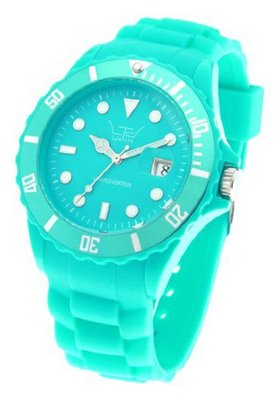 LTD Unisex Limited Edition Silicon Range LTD 121302 With A Torquoise Silicon Bracelet, Dial And Rotating Bezel