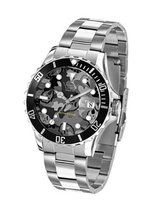 LTD Unisex Limited Edition Steel Camo Diver Collection LTD 210129 With A Grey Camo Dial And Silver Rotating Divers Bezel