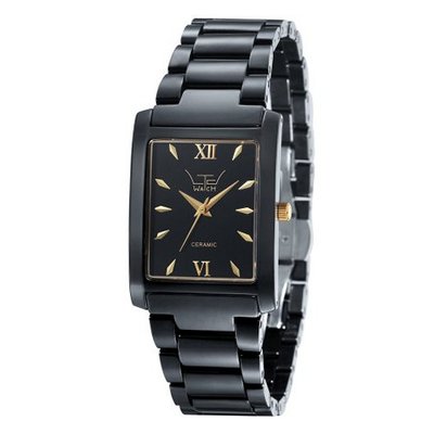 Ltd Unisex Quartz with Black Dial Analogue Display and Black Ceramic Bracelet LTD 030622