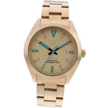 Ltd Unisex Quartz with Gold Dial Analogue Display and Gold Stainless Steel Plated Bracelet LTD 280304