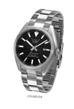 LTD Unisex Sandstone Limited Edition Analogue 2801DA with Solid Stainless Steel Case And Bracelet With Black Sandstone Dial