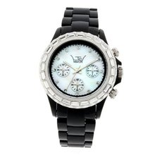 uLTD Watch LTD - LTD 030203 - Limited Edition Chronograph with Black Plastic Strap, Case and Bezel with Stone Set Bezel and Dial 