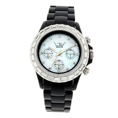 uLTD Watch LTD - LTD 030203 - Limited Edition Chronograph with Black Plastic Strap, Case and Bezel with Stone Set Bezel and Dial 