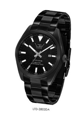 uLTD Watch LTD Unisex Sandstone Limited Edition Analogue 2802DA with Solid Stainless Steel IP Black Case And Bracelet With Black Sandstone Dial 