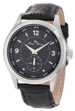 Lucien Piccard 11606-01 Grande Casse Black Dial Black Leather