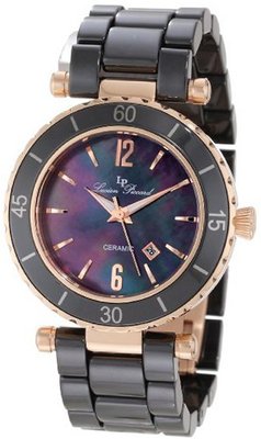 Lucien Piccard LP-10222-BKBRA La Tournette Black Mother of Pearl Dial Ceramic