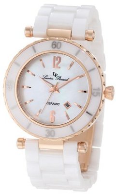 Lucien Piccard LP-10222-WWRA La Tournette White Mother-Of-Pearl Dial Ceramic