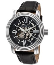 Lucien Piccard LP-11912-01 Domineer Black and Skeletonized Genuine Leather