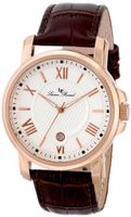 Lucien Piccard LP-12358-RG-02S Cilindro White Textured Dial Brown Leather
