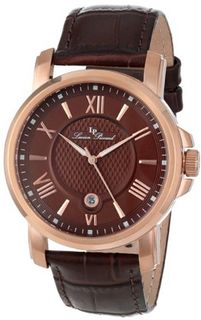 Lucien Piccard LP-12358-RG-04 Cilindro Brown Textured Dial Brown Leather