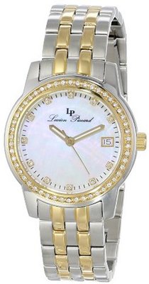 Lucien Piccard LP-12545-SG-22MOP Taney Analog Display Quartz Two Tone
