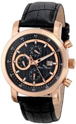 Lucien Piccard LP-12584-RG-01 Toules Analog Display Swiss Quartz Black