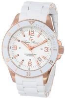 Lucien Piccard LP-93608-RG-22 Mocassino White Dial White Silicone Band