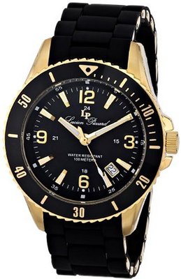 Lucien Piccard LP-93608-YG-11 Moccasino Analog Display Swiss Quartz Black