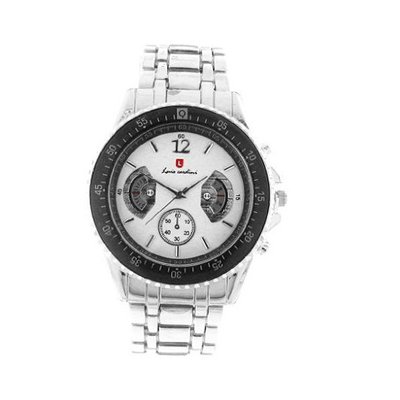 Luis Cardini Ninw-11 Modern Chronograph Dial Analog Stainless Steel Cas...