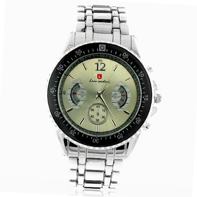 Luis Cardini Ninw-11a Modern Chronograph Dial Analog Stainless Steel Ca...