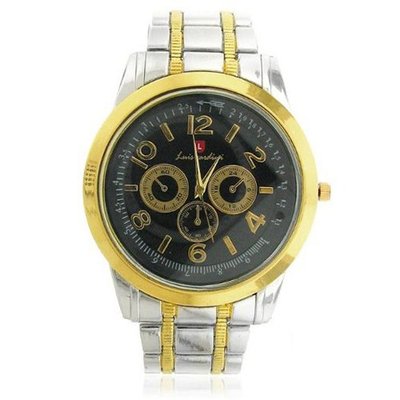 Luis Cardini Ninw-9b Modern Chronograph Dial Analog Two Tone Stainless ...