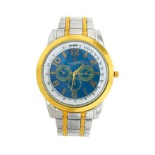 Luis Cardini Ninw-9c Modern Chronograph Dial Analog Two Tone Stainless ...