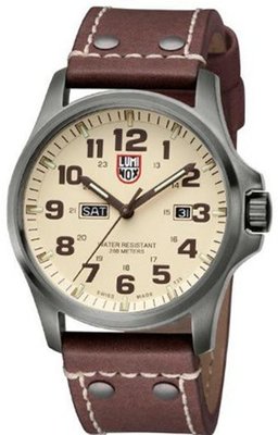 Luminox Atacama Field Day Black Carbon Fiber Dial Brown Leather 1927