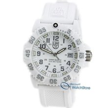 Luminox Colormark Whiteout White Dial White Rubber Ladies 7057.WO