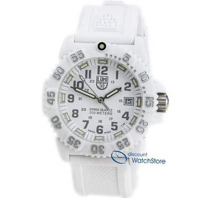 Luminox Colormark Whiteout White Dial White Rubber Ladies 7057.WO