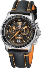 Luminox F-35 Lightning IiTM 9380 Black/Orange Leather Strap Black/ Orange Stitching - Luminox 9388