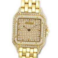 Diamond Studded Cartier Cougar in 18K Yellow Gold