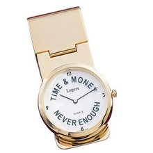 Money Clip in Stainless Steel with 23K Gold & Rhodium Electroplate