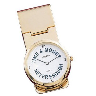 Money Clip in Stainless Steel with 23K Gold & Rhodium Electroplate