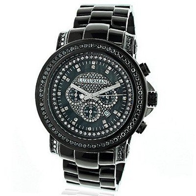 Black Diamond by Luxurman 2.5ct Black Stainless Steel