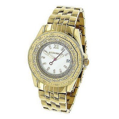 Diamond 0.25ct Yellow Gold Luxurman