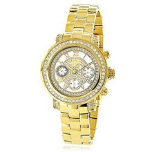 Diamond Yellow Gold Plated Luxurman Montana White Mop 2ct